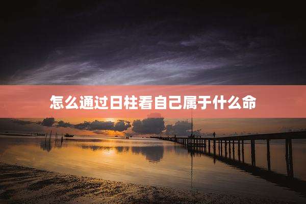 怎么通过日柱看自己属于什么命