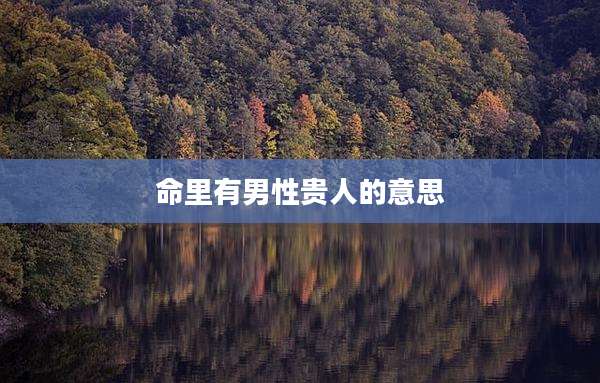 命里有男性贵人的意思