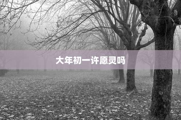 大年初一许愿灵吗