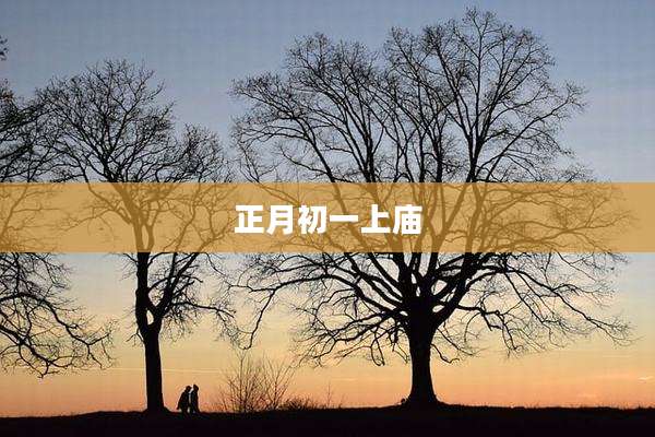 正月初一上庙
