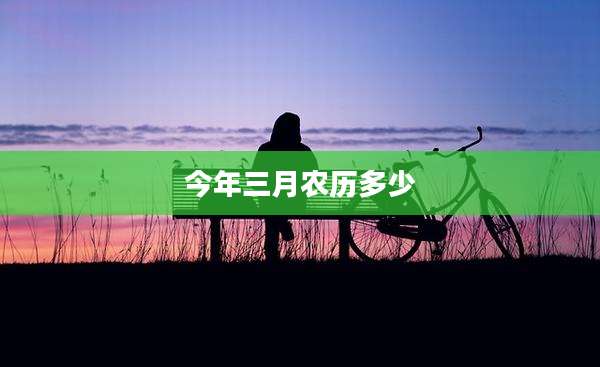 今年三月农历多少