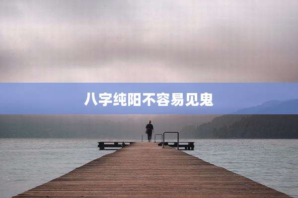 八字纯阳不容易见鬼