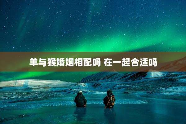 羊与猴婚姻相配吗 在一起合适吗
