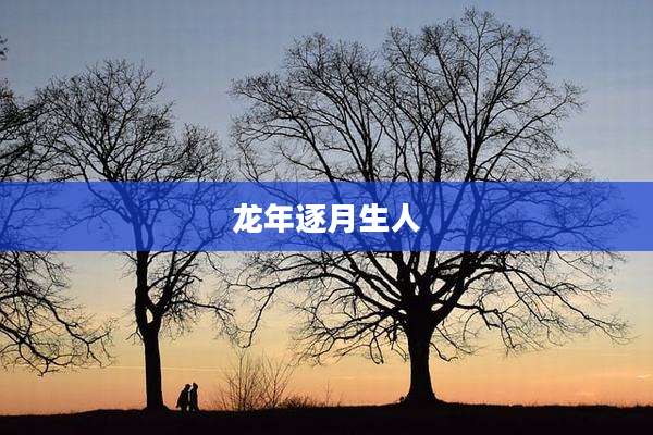 龙年逐月生人