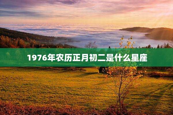 1976年农历正月初二是什么星座