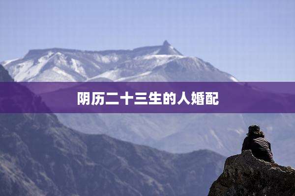 阴历二十三生的人婚配