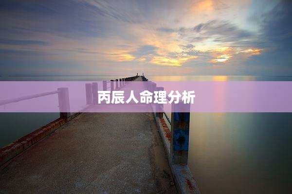 丙辰人命理分析
