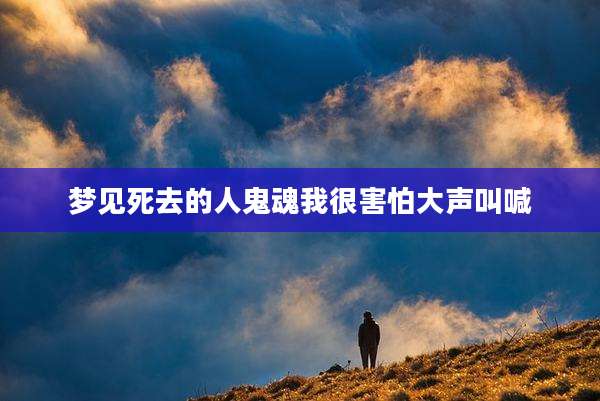 梦见死去的人鬼魂我很害怕大声叫喊