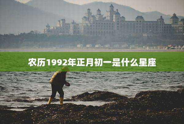 农历1992年正月初一是什么星座