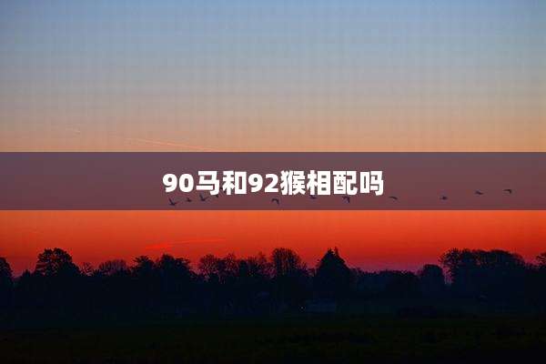 90马和92猴相配吗