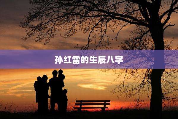 孙红雷的生辰八字