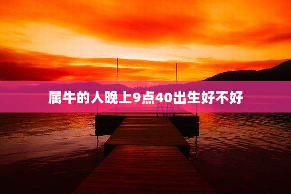 属牛的人晚上9点40出生好不好