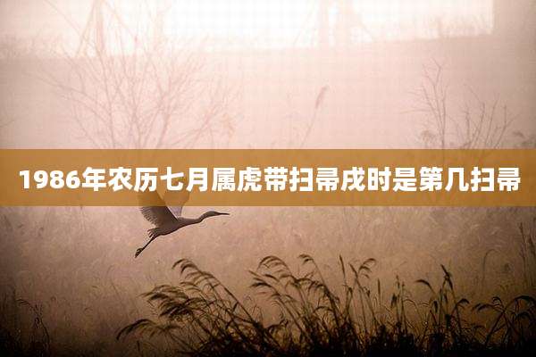 1986年农历七月属虎带扫帚戌时是第几扫帚