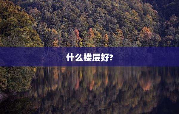 什么楼层好?