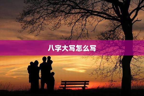 八字大写怎么写