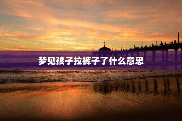 梦见孩子拉裤子了什么意思