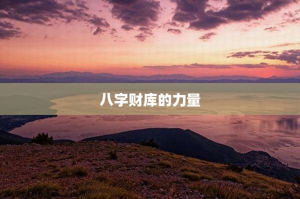 八字财库的力量