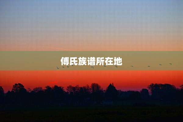 傅氏族谱所在地