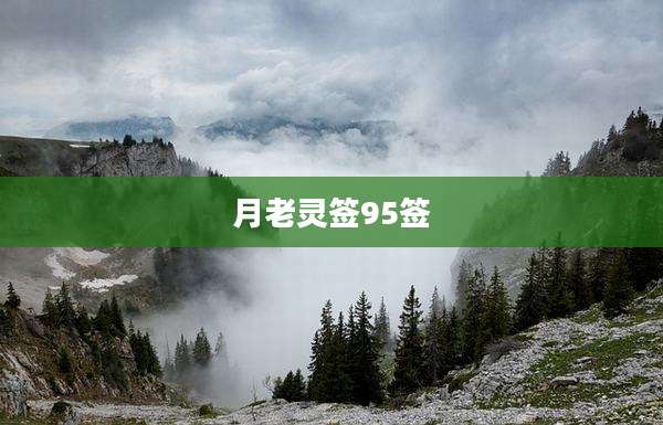 月老灵签95签