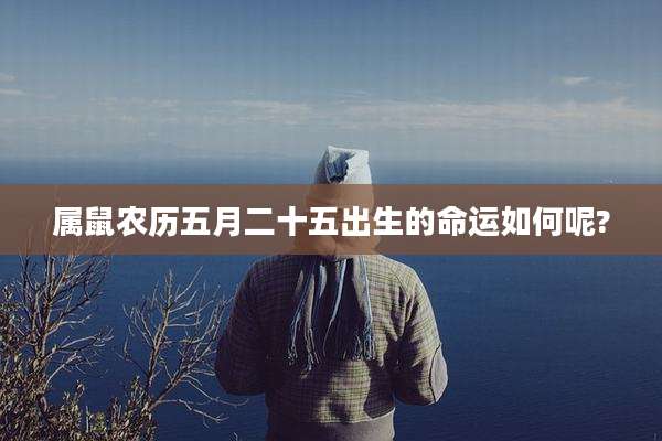 属鼠农历五月二十五出生的命运如何呢?