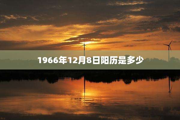 1966年12月8日阳历是多少