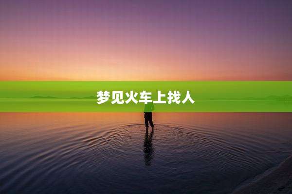 梦见火车上找人