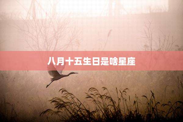 八月十五生日是啥星座