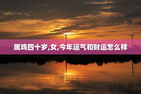 属鸡四十岁,女,今年运气和财运怎么样