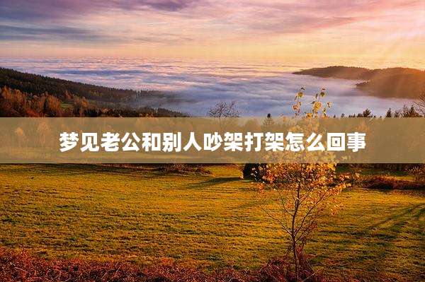 梦见老公和别人吵架打架怎么回事