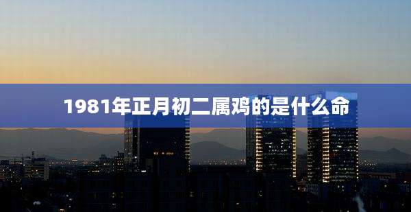 1981年正月初二属鸡的是什么命