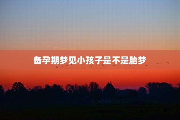 备孕期梦见小孩子是不是胎梦
