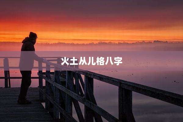 火土从儿格八字