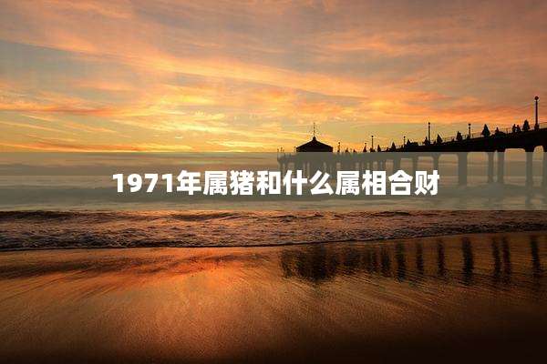 1971年属猪和什么属相合财