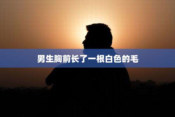 男生胸前长了一根白色的毛