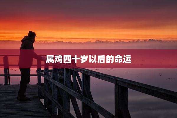 属鸡四十岁以后的命运
