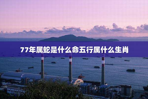 77年属蛇是什么命五行属什么生肖