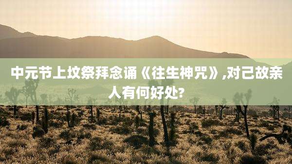 中元节上坟祭拜念诵《往生神咒》,对己故亲人有何好处?