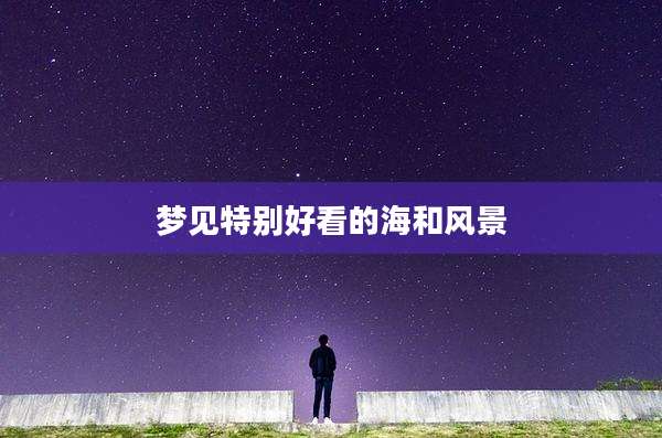 梦见特别好看的海和风景