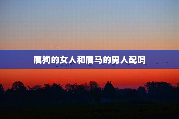 属狗的女人和属马的男人配吗