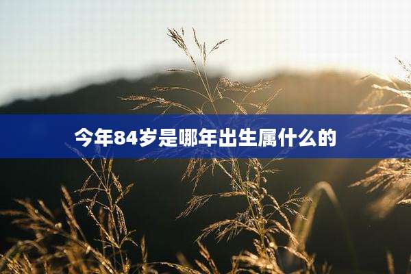 今年84岁是哪年出生属什么的