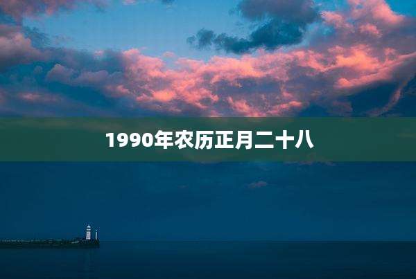 1990年农历正月二十八