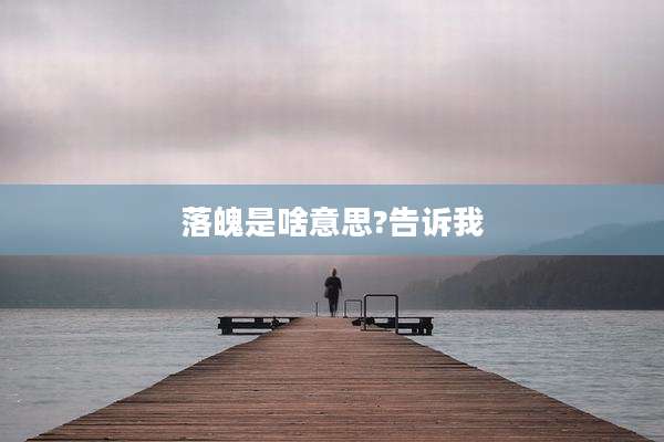 落魄是啥意思?告诉我