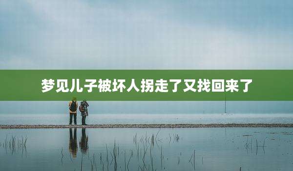 梦见儿子被坏人拐走了又找回来了