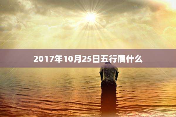2017年10月25日五行属什么