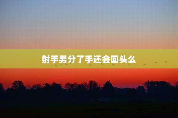射手男分了手还会回头么