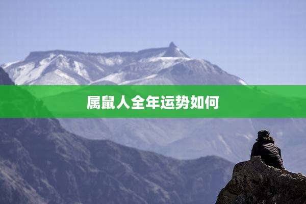 属鼠人全年运势如何