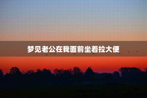 梦见老公在我面前坐着拉大便