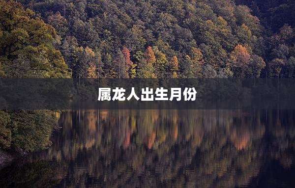 属龙人出生月份