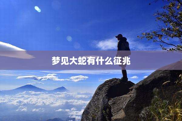 梦见大蛇有什么征兆