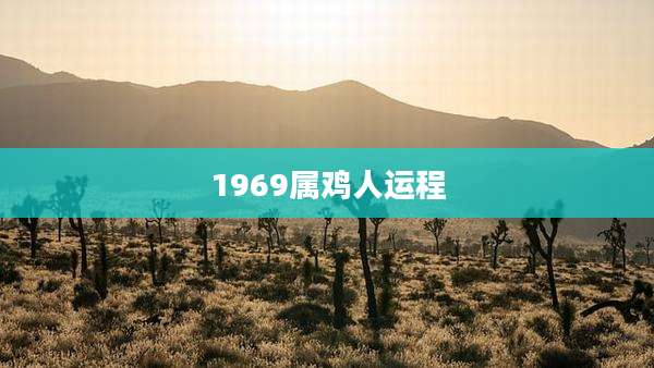 1969属鸡人运程